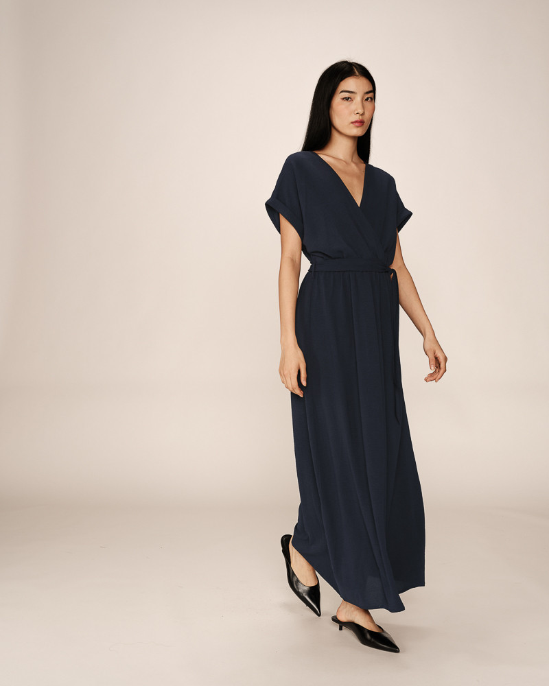 Grace & Mila ROBE LONGUE MARINE PAPILLON