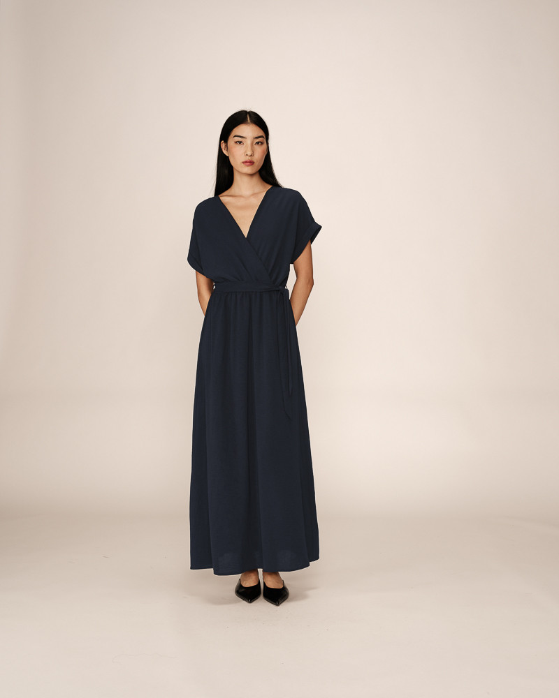 Grace & Mila ROBE LONGUE MARINE PAPILLON