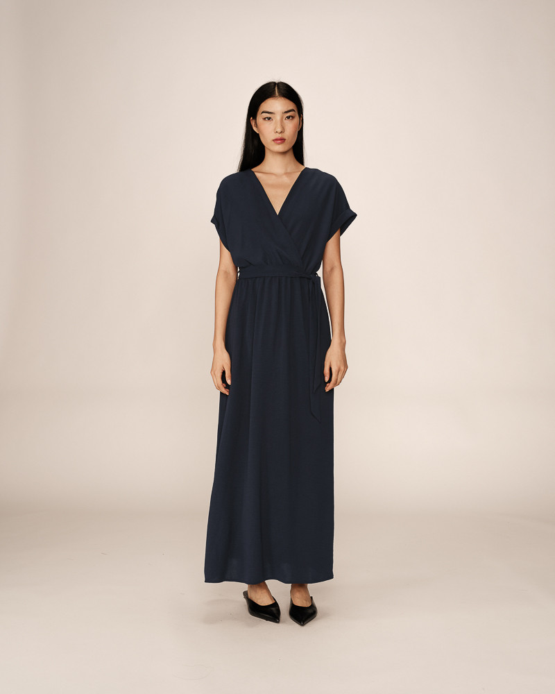 grace & mila ROBE LONGUE MARINE PAPILLON