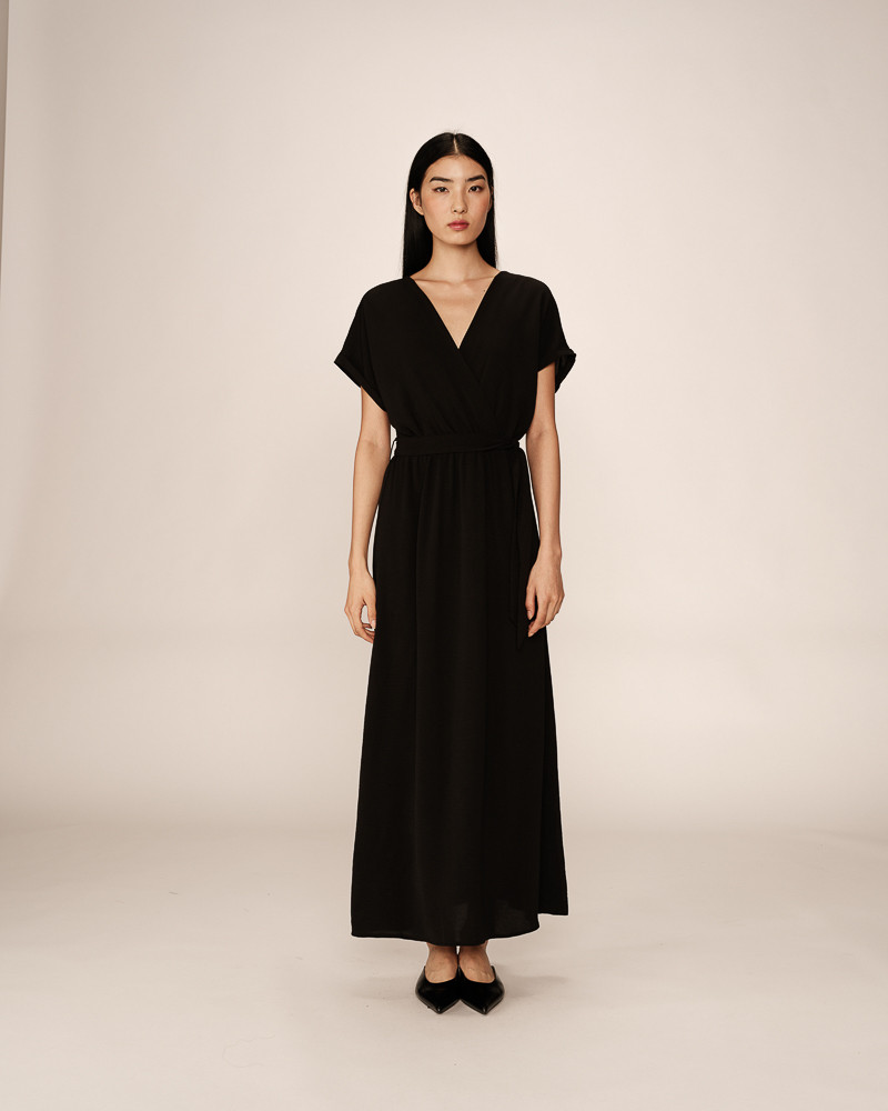 Grace & Mila ROBE LONGUE NOIR PAPILLON