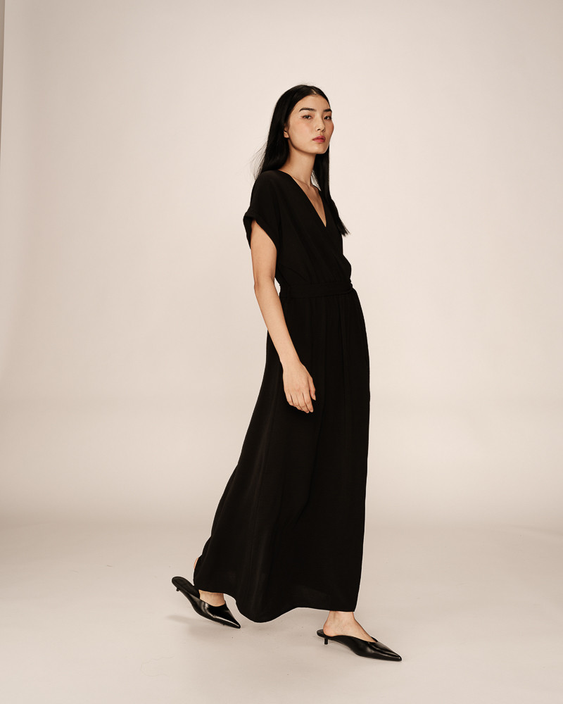 Grace & Mila ROBE LONGUE NOIR PAPILLON