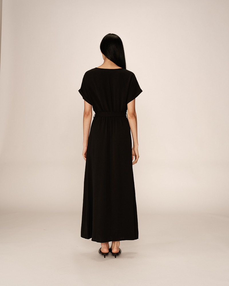 Grace & Mila ROBE LONGUE NOIR PAPILLON