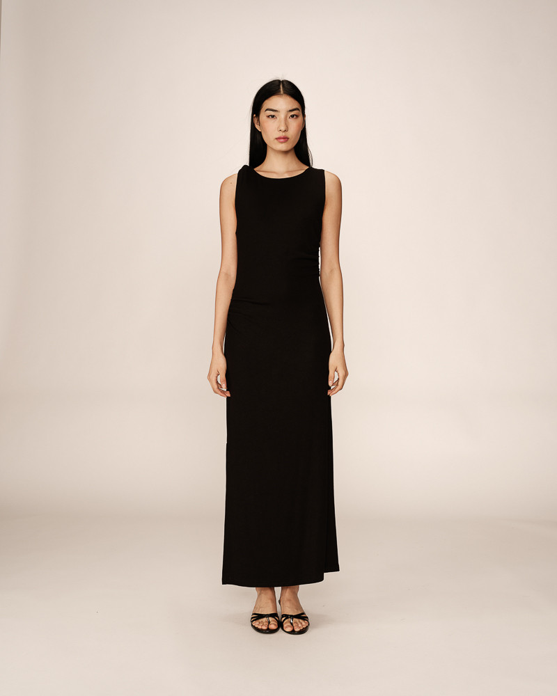 grace & mila ROBE LONGUE NOIR PISTACHE