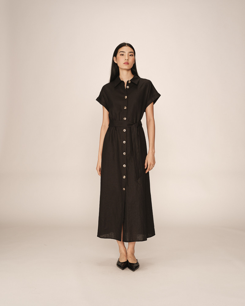 grace & mila ROBE LONGUE NOIR PRUDENCE