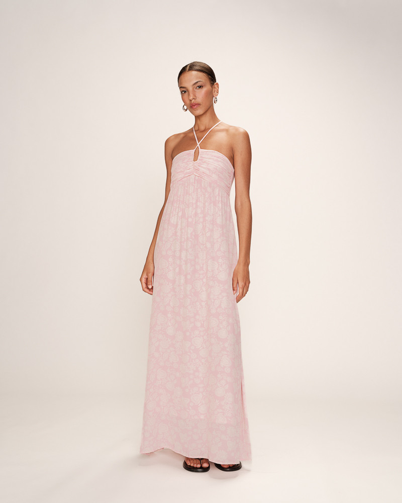 grace & mila ROBE LONGUE ROSE REINE
