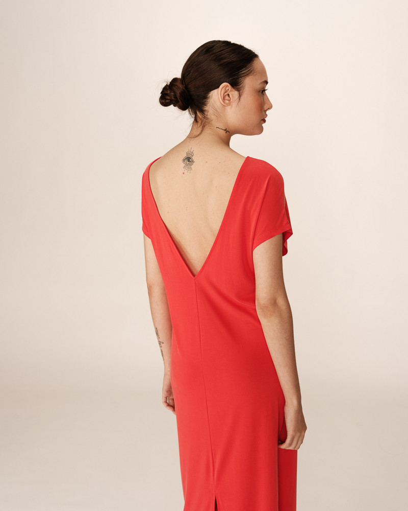 Grace & Mila ROBE LONGUE ROUGE PEACE