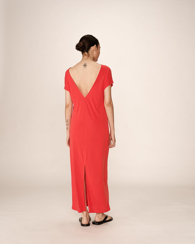 Grace & Mila ROBE LONGUE ROUGE PEACE