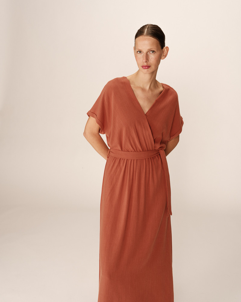 Grace & Mila ROBE LONGUE TERRACOTTA POLLEN