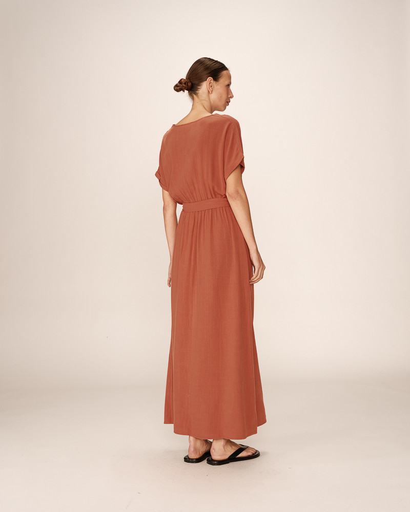 Grace & Mila ROBE LONGUE TERRACOTTA POLLEN