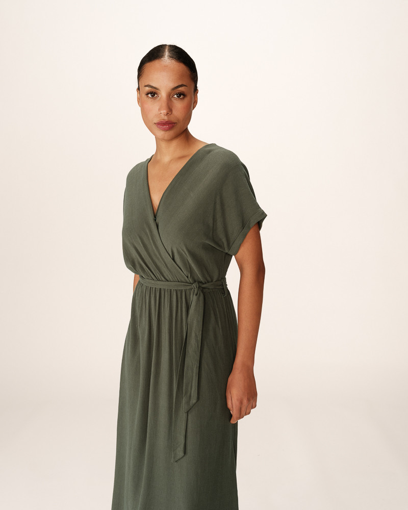 Grace & Mila ROBE LONGUE VERT POLLEN
