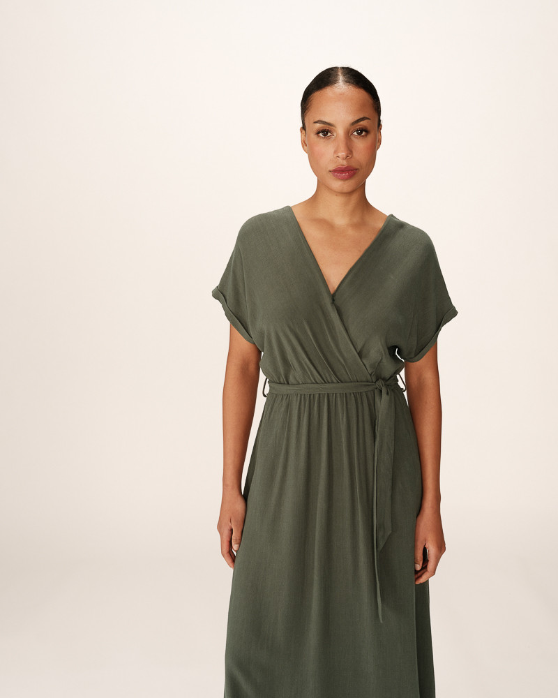 Grace & Mila ROBE LONGUE VERT POLLEN