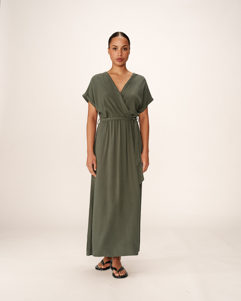 grace & mila ROBE LONGUE VERT POLLEN