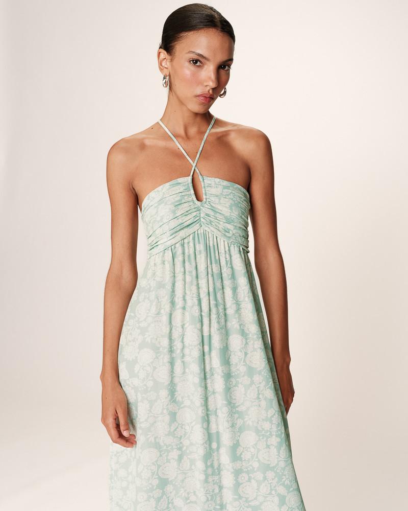 Grace & Mila ROBE LONGUE VERT REINE