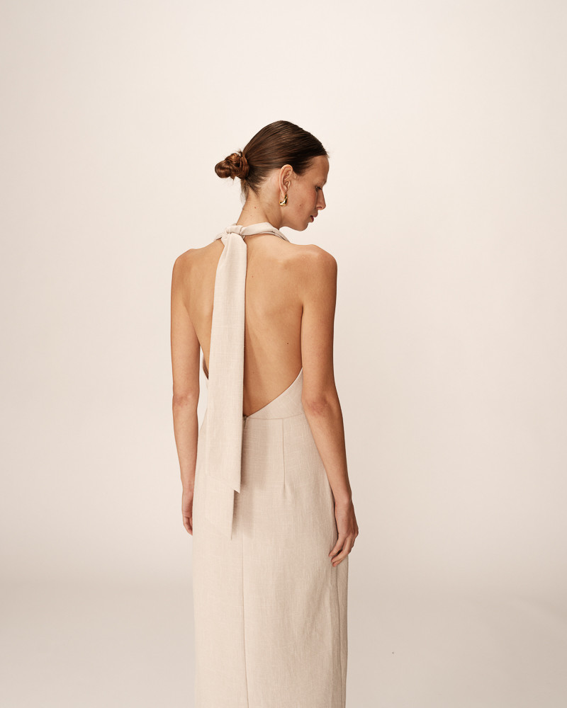 Grace & Mila ROBE MI-LONGUE BEIGE PERLA