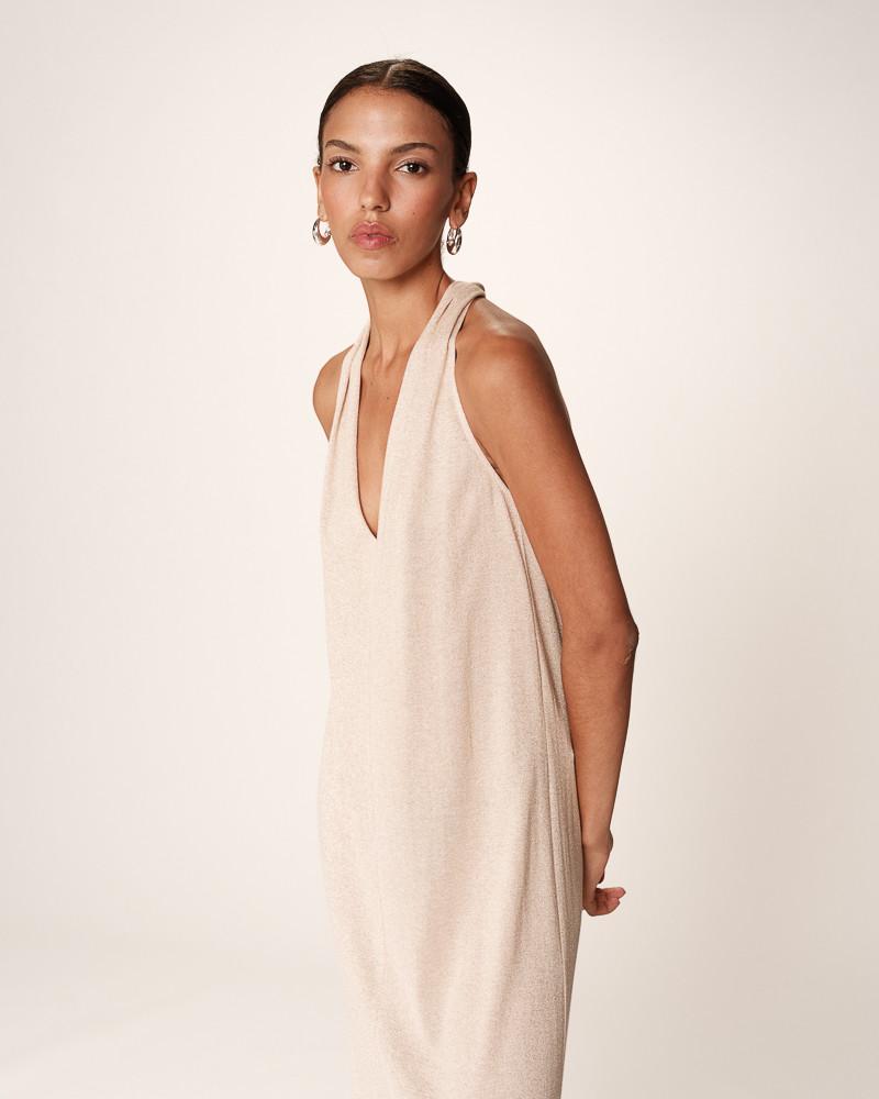Grace & Mila ROBE MI-LONGUE CHAMPAGNE RANI