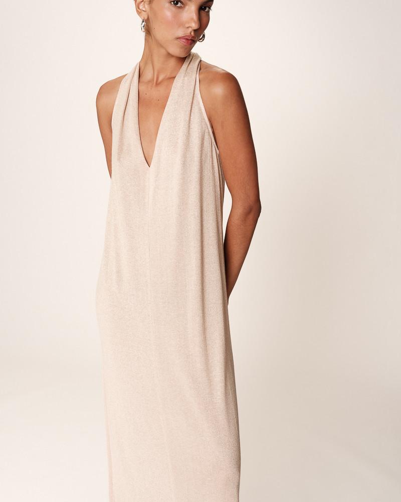 Grace & Mila ROBE MI-LONGUE CHAMPAGNE RANI