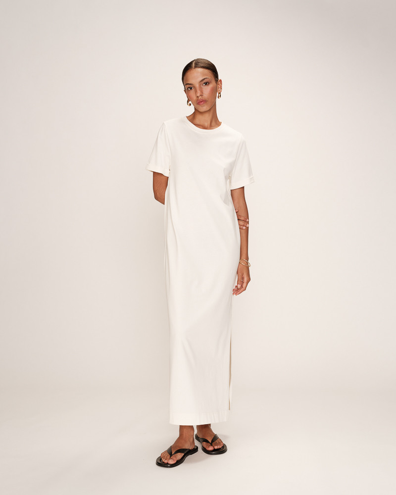 grace & mila ROBE MI-LONGUE ECRU ROSALIE