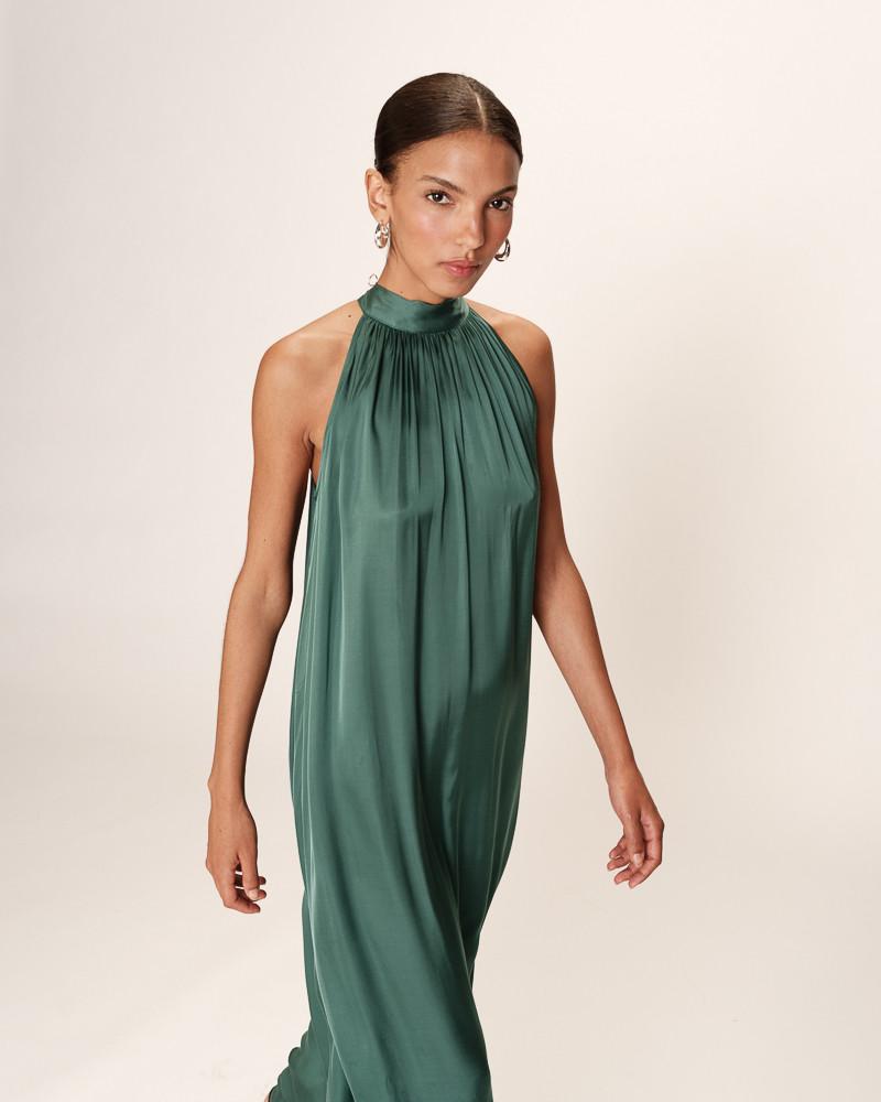 Grace & Mila ROBE MI-LONGUE EMERAUDE ROSE