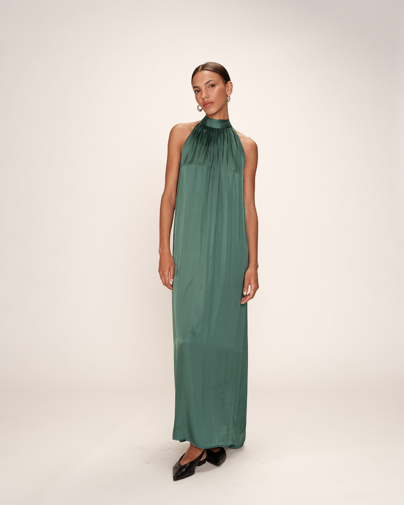 Grace & Mila ROBE MI-LONGUE EMERAUDE ROSE