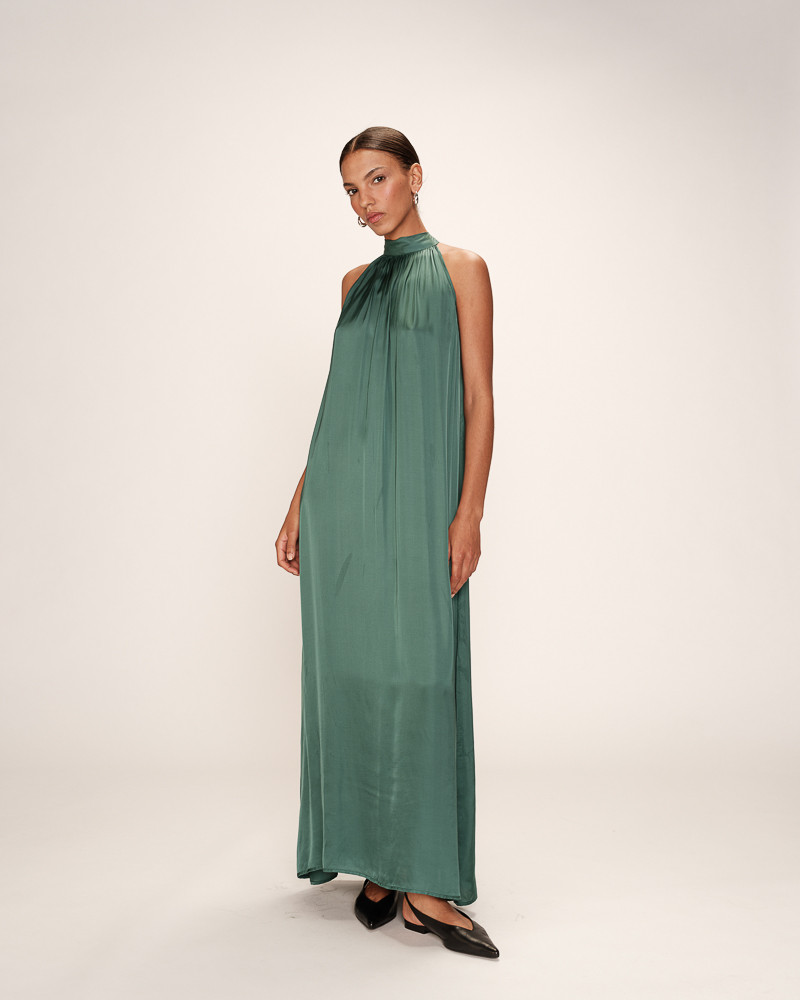 grace & mila ROBE MI-LONGUE EMERAUDE ROSE