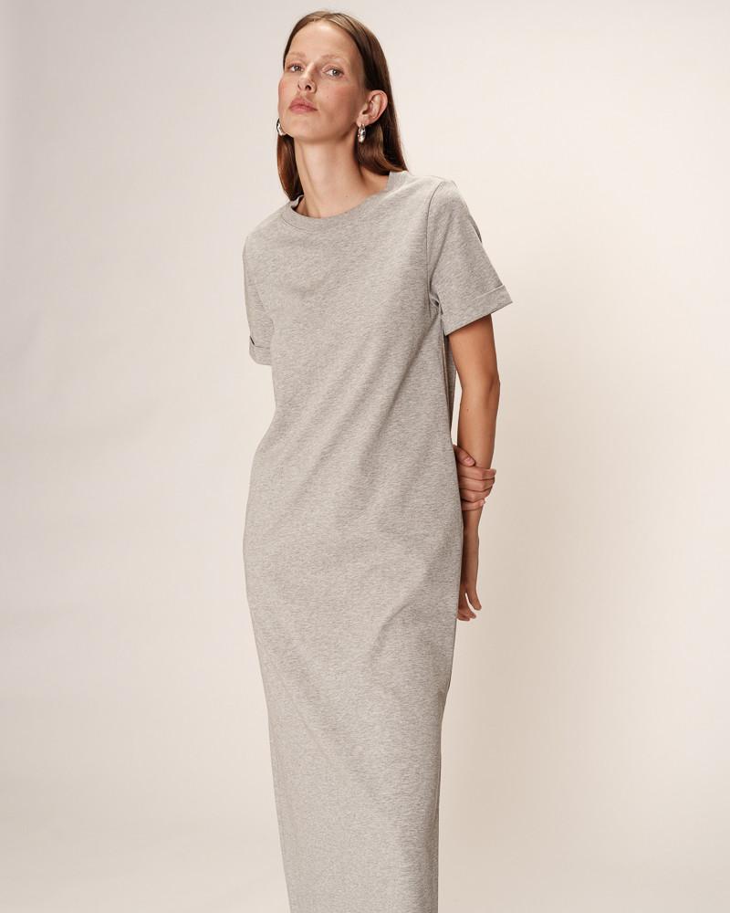 Grace & Mila ROBE MI-LONGUE GRIS ROSALIE
