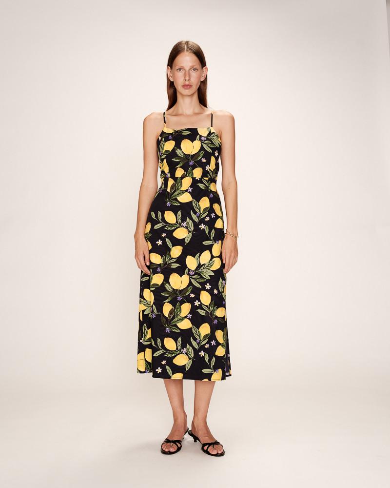 grace & mila ROBE MI-LONGUE NOIR REBECCA