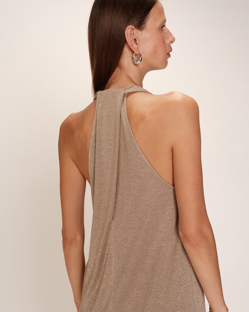 Grace & Mila ROBE MI-LONGUE TAUPE RANI