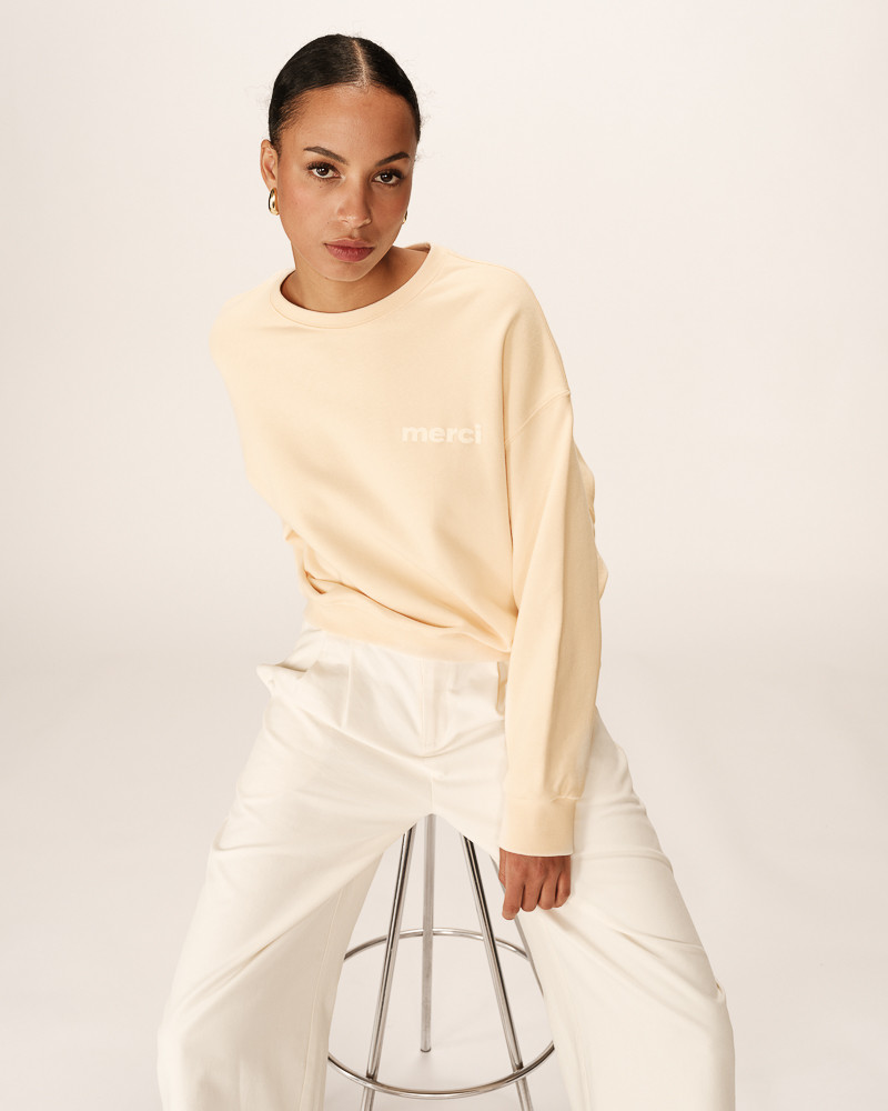 Grace & Mila SWEATSHIRT BEIGE POSITIVE