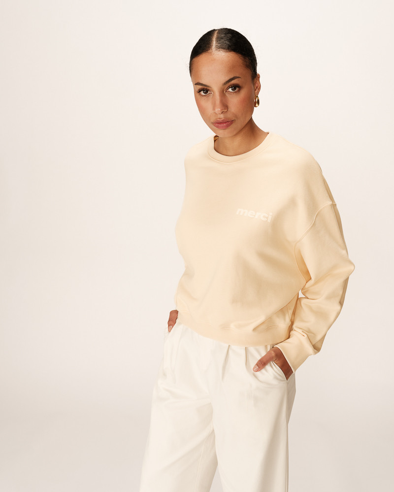 Grace & Mila SWEATSHIRT BEIGE POSITIVE