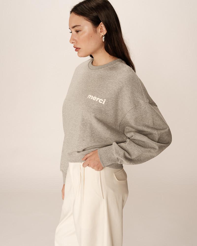 Grace & Mila SWEATSHIRT GRIS POSITIVE