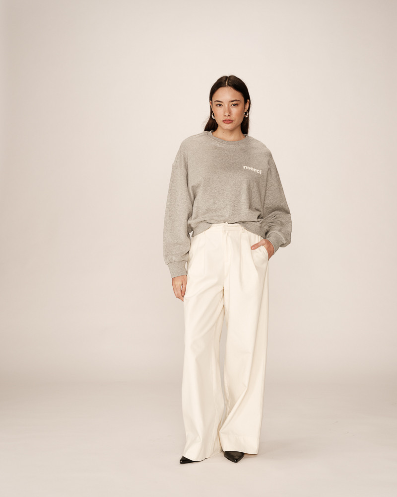 Grace & Mila SWEATSHIRT GRIS POSITIVE