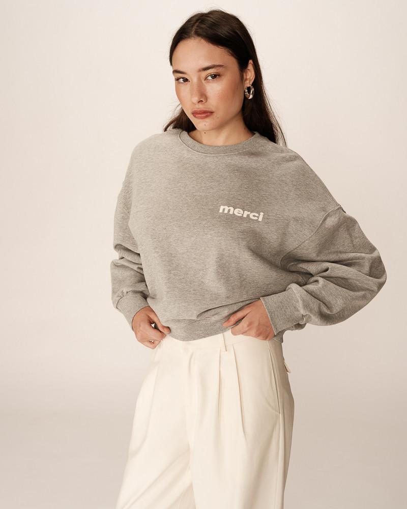 Grace & Mila SWEATSHIRT GRIS POSITIVE