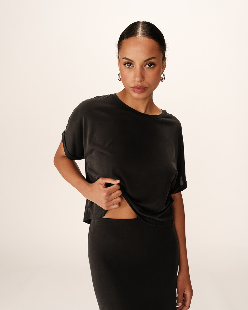 grace & mila T-SHIRT ANTHRACITE PARMA