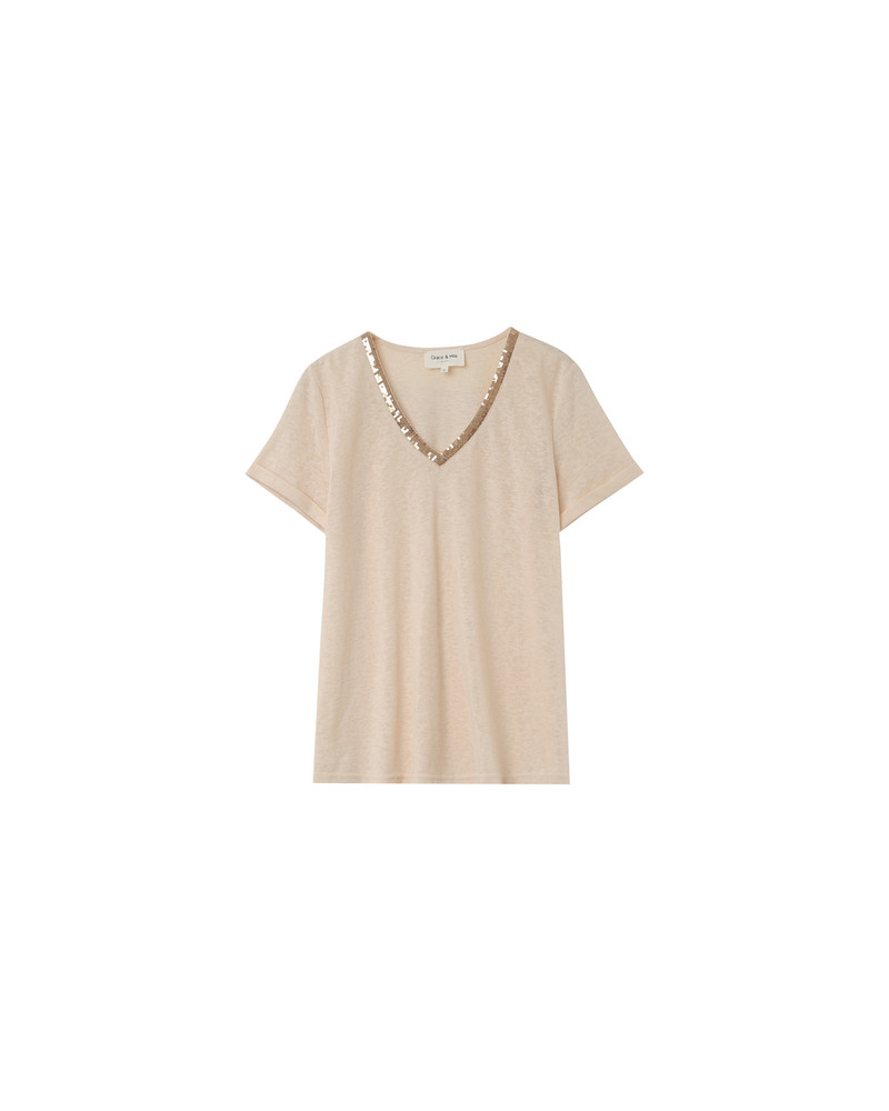 Grace & Mila T-SHIRT BEIGE ODELIE