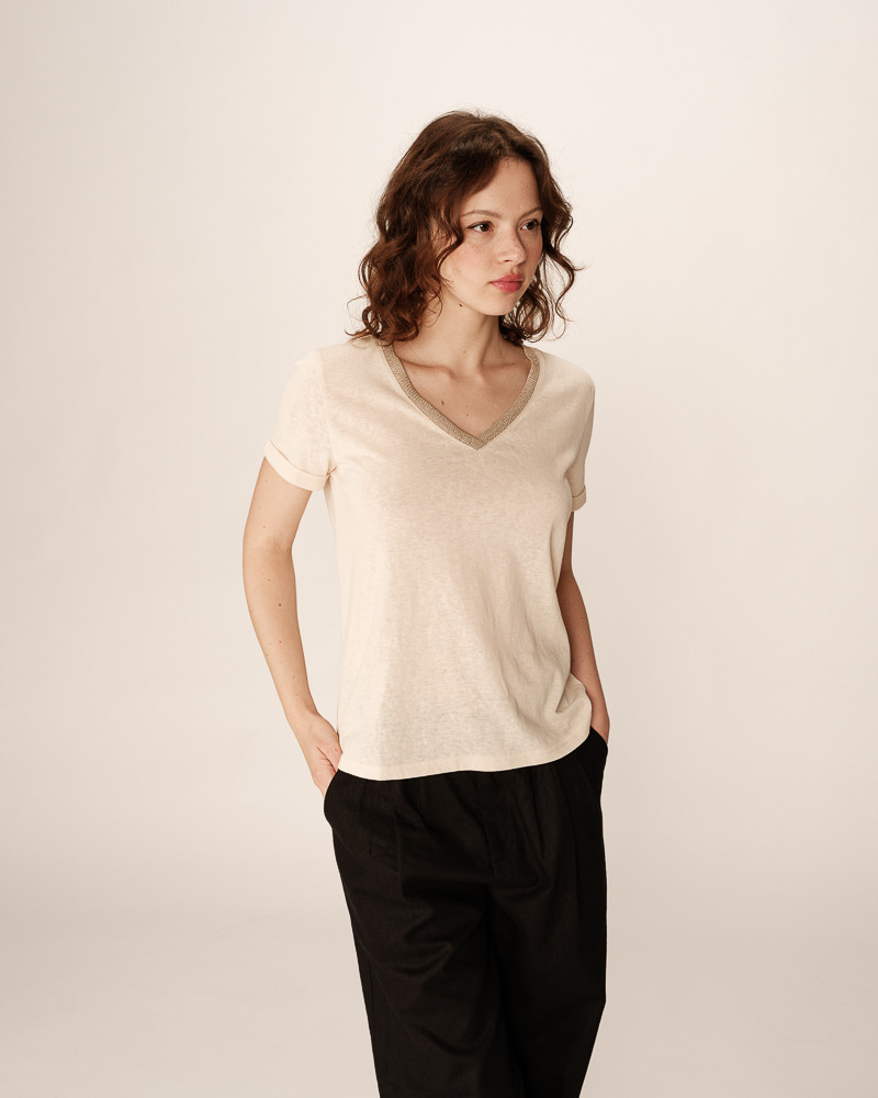 Grace & Mila T-SHIRT BEIGE PEPITO
