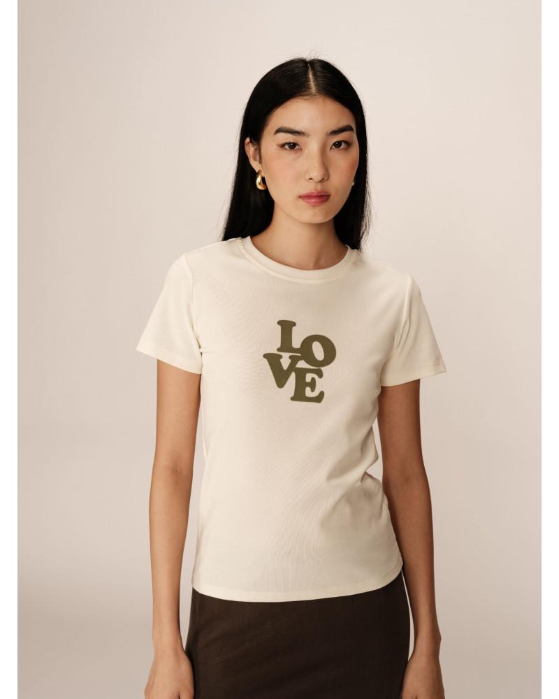 grace & mila T-SHIRT BEIGE POUSSIN