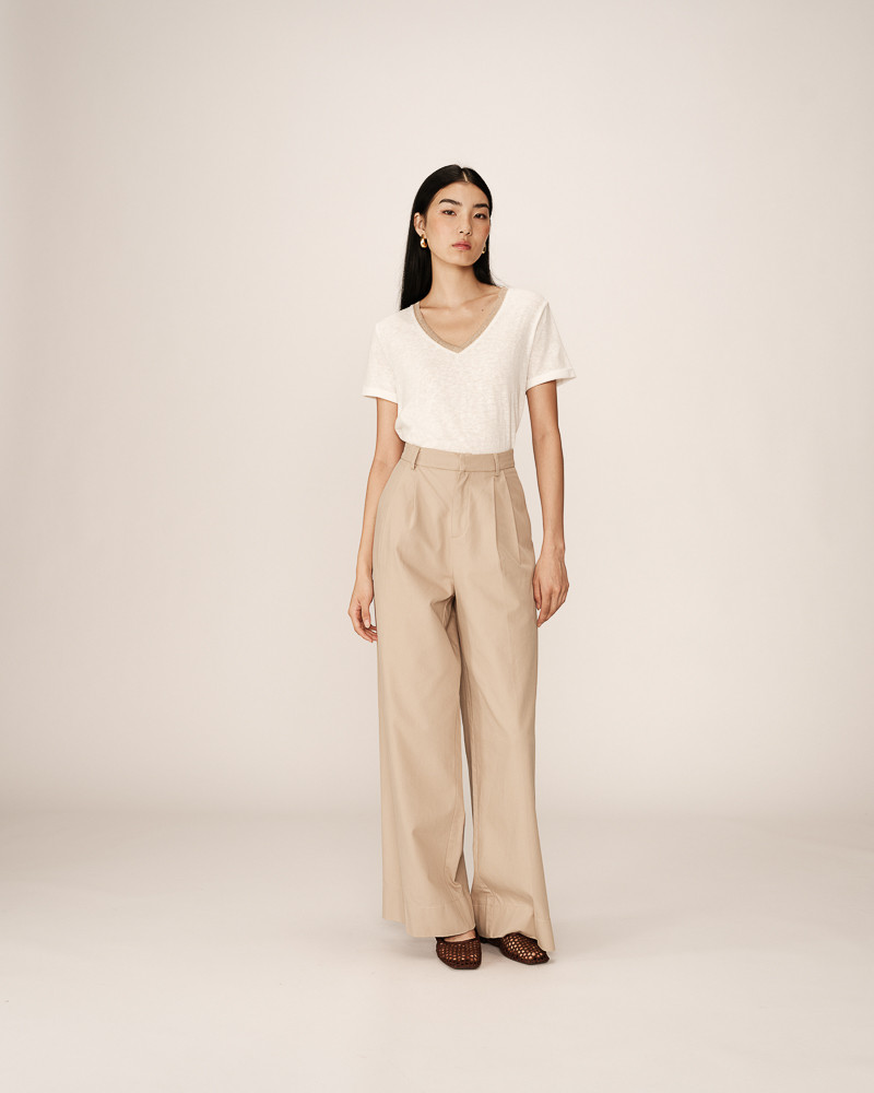 Grace & Mila T-SHIRT ECRU PEPITO