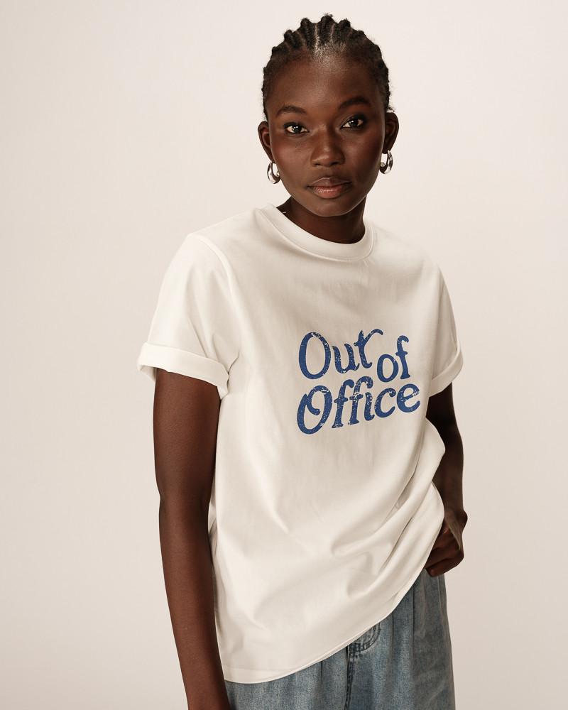 grace & mila T-SHIRT ECRU PRELUDE