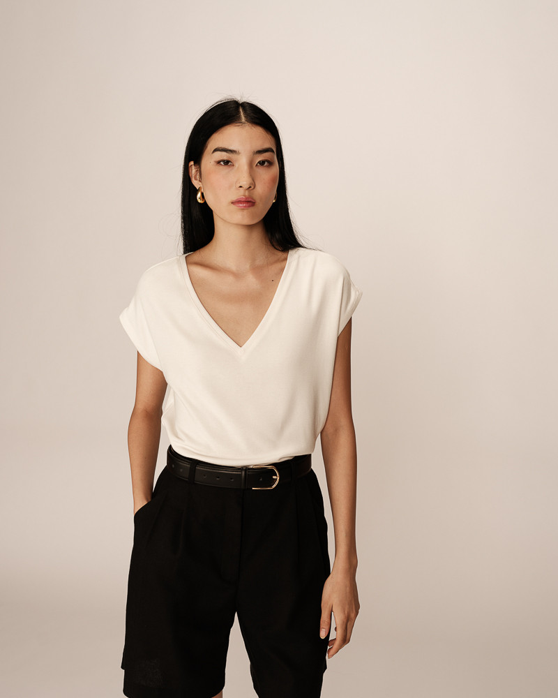 grace & mila T-SHIRT ECRU PROSPER