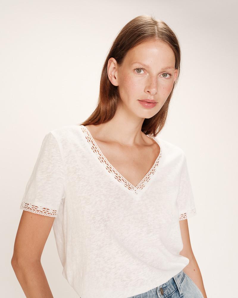 grace & mila T-SHIRT ECRU ROME