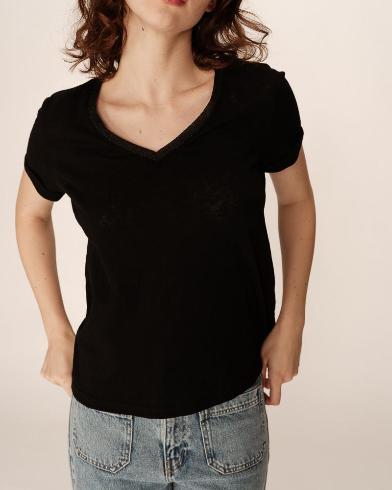 Grace & Mila T-SHIRT NOIR PEPITO