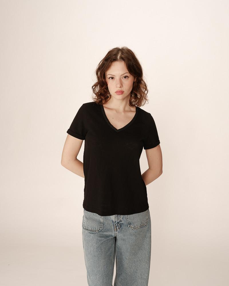grace & mila T-SHIRT NOIR PEPITO