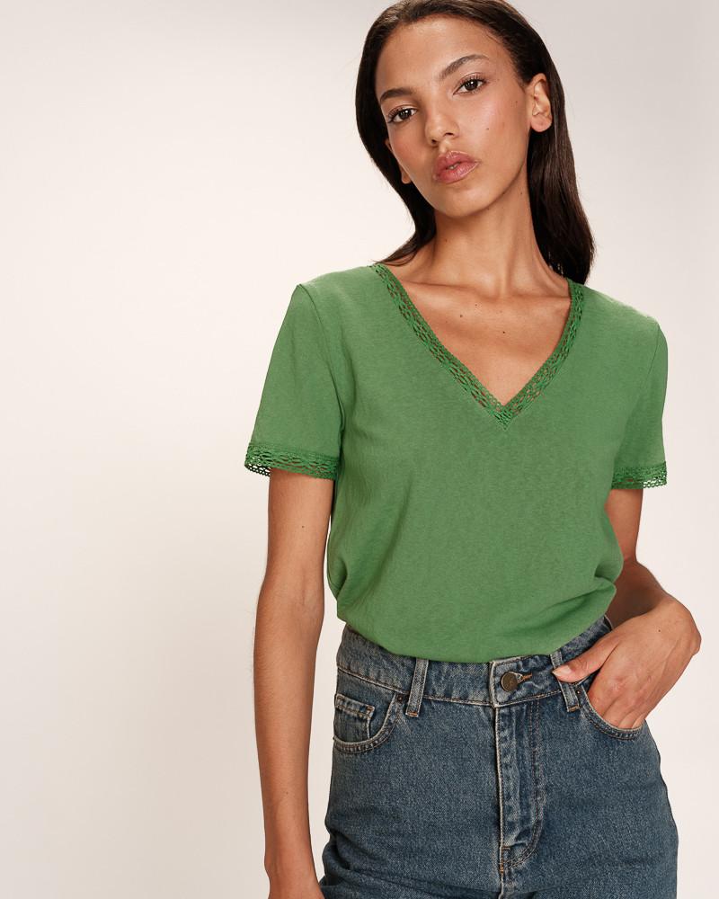grace & mila T-SHIRT VERT ROME