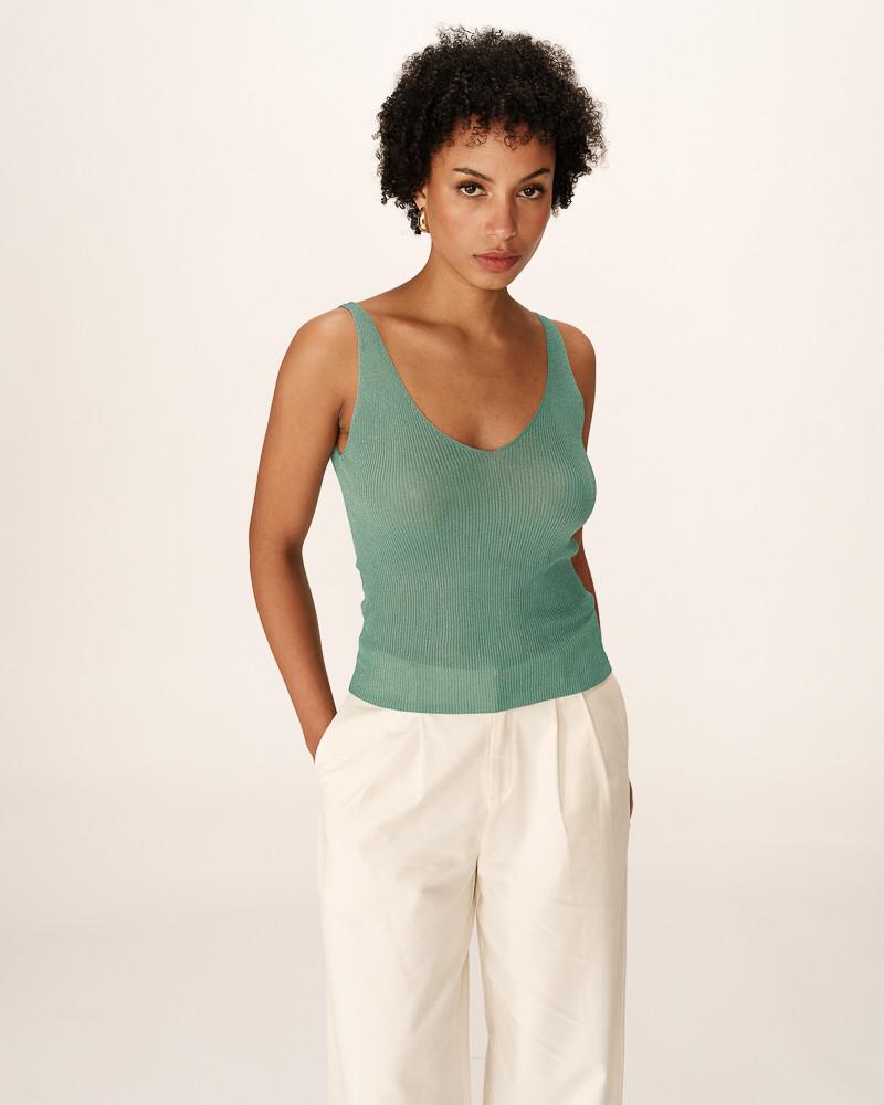 grace & mila TOP AQUA PAILLETTE