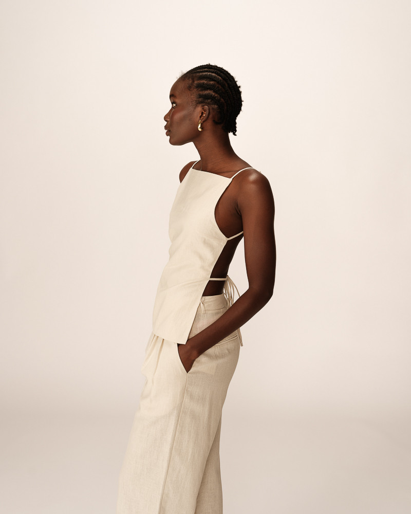 Grace & Mila TOP BEIGE PESTO