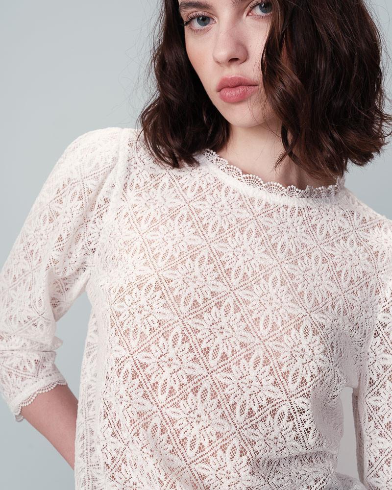 grace & mila TOP ECRU NAVY