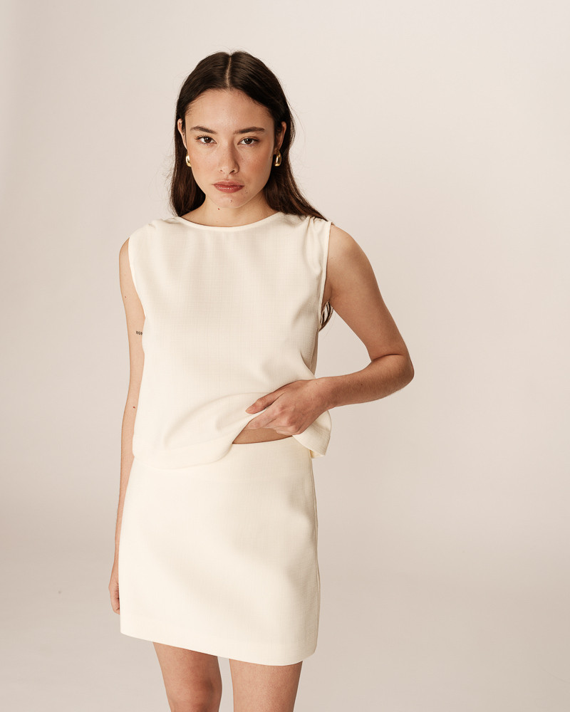 grace & mila TOP ECRU PAUME