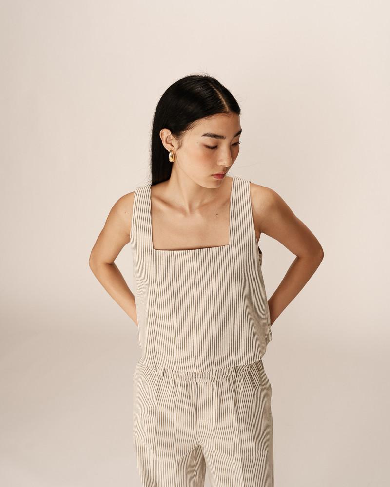 Grace & Mila TOP ECRU PEANUT