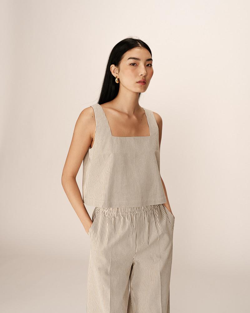 grace & mila TOP ECRU PEANUT