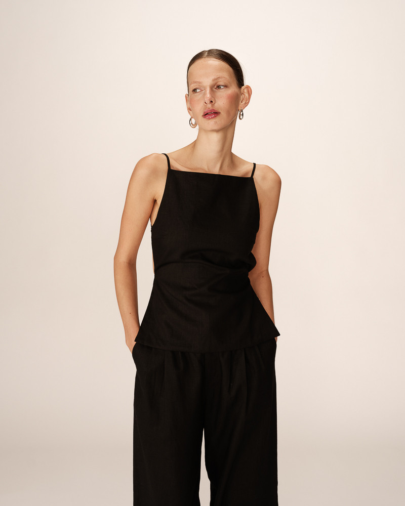 grace & mila TOP NOIR PESTO